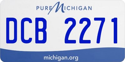 MI license plate DCB2271