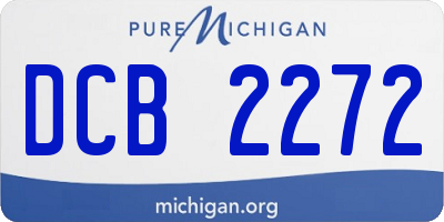 MI license plate DCB2272