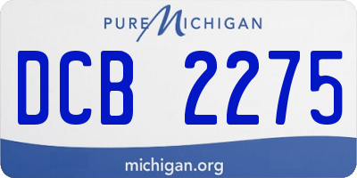 MI license plate DCB2275