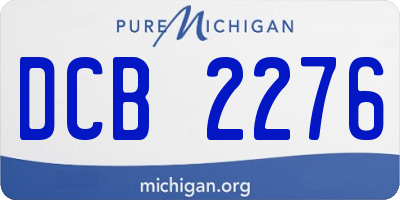 MI license plate DCB2276