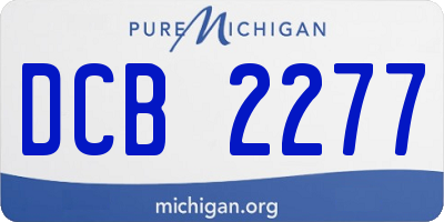 MI license plate DCB2277