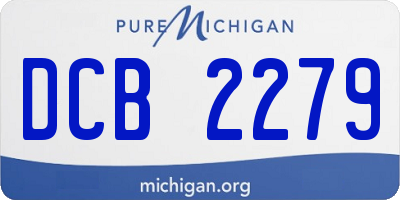 MI license plate DCB2279