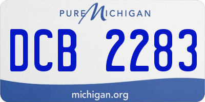 MI license plate DCB2283