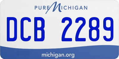 MI license plate DCB2289