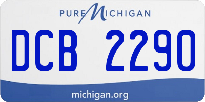 MI license plate DCB2290