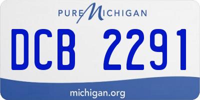 MI license plate DCB2291