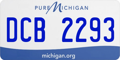 MI license plate DCB2293