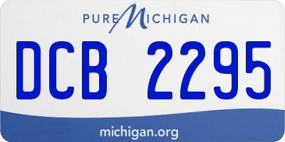 MI license plate DCB2295