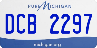 MI license plate DCB2297