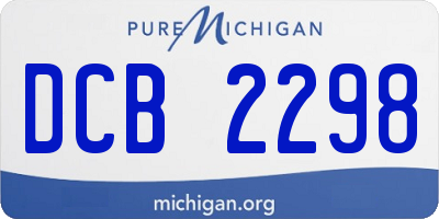 MI license plate DCB2298
