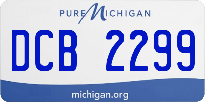 MI license plate DCB2299