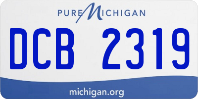 MI license plate DCB2319