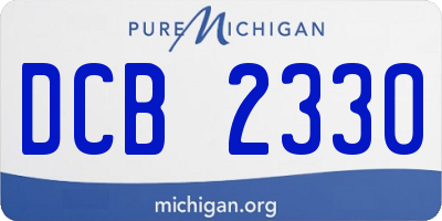 MI license plate DCB2330