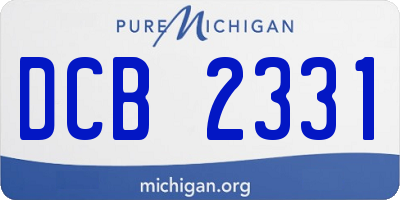 MI license plate DCB2331