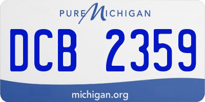 MI license plate DCB2359