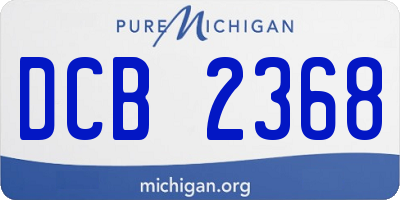 MI license plate DCB2368