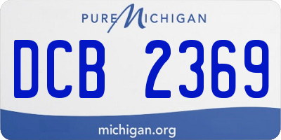 MI license plate DCB2369