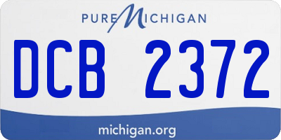 MI license plate DCB2372