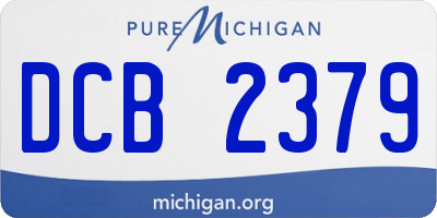 MI license plate DCB2379
