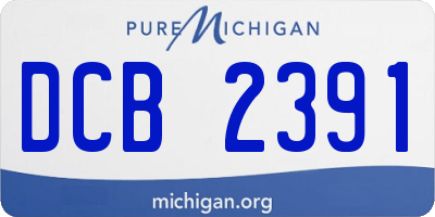 MI license plate DCB2391