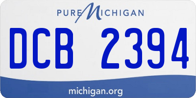 MI license plate DCB2394