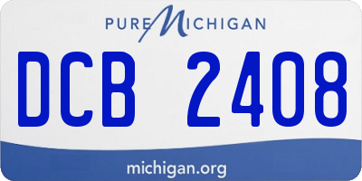 MI license plate DCB2408