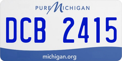 MI license plate DCB2415