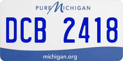 MI license plate DCB2418