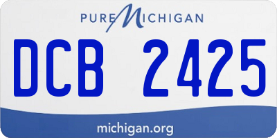 MI license plate DCB2425