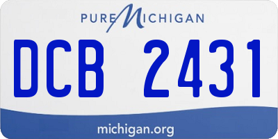 MI license plate DCB2431