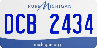 MI license plate DCB2434