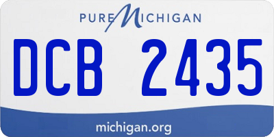 MI license plate DCB2435