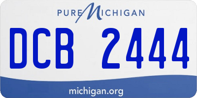 MI license plate DCB2444