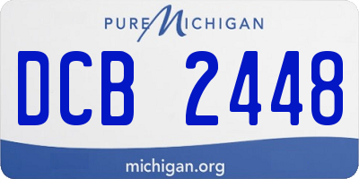 MI license plate DCB2448