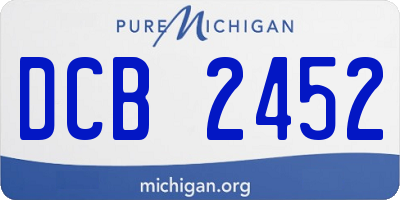 MI license plate DCB2452