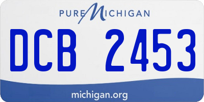 MI license plate DCB2453
