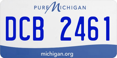 MI license plate DCB2461
