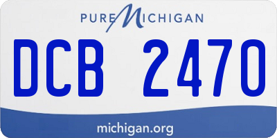 MI license plate DCB2470