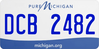 MI license plate DCB2482