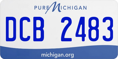 MI license plate DCB2483