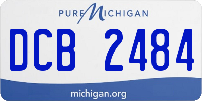MI license plate DCB2484