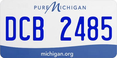 MI license plate DCB2485