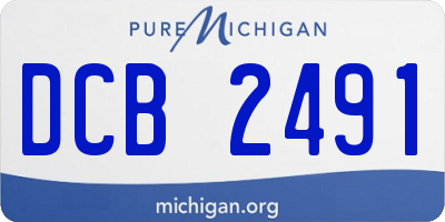 MI license plate DCB2491