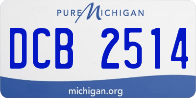 MI license plate DCB2514