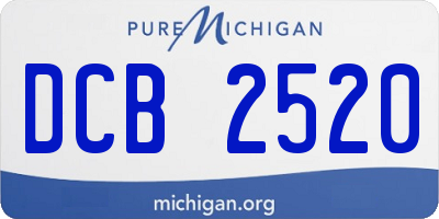 MI license plate DCB2520