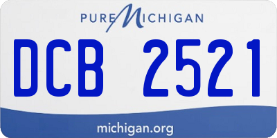 MI license plate DCB2521