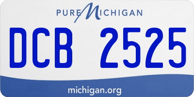 MI license plate DCB2525