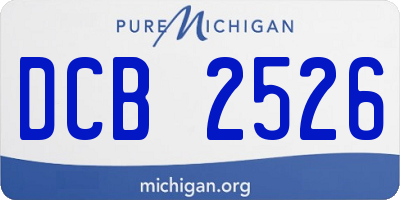 MI license plate DCB2526