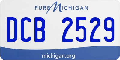 MI license plate DCB2529