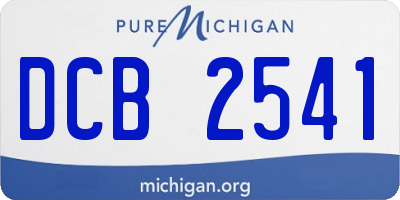 MI license plate DCB2541